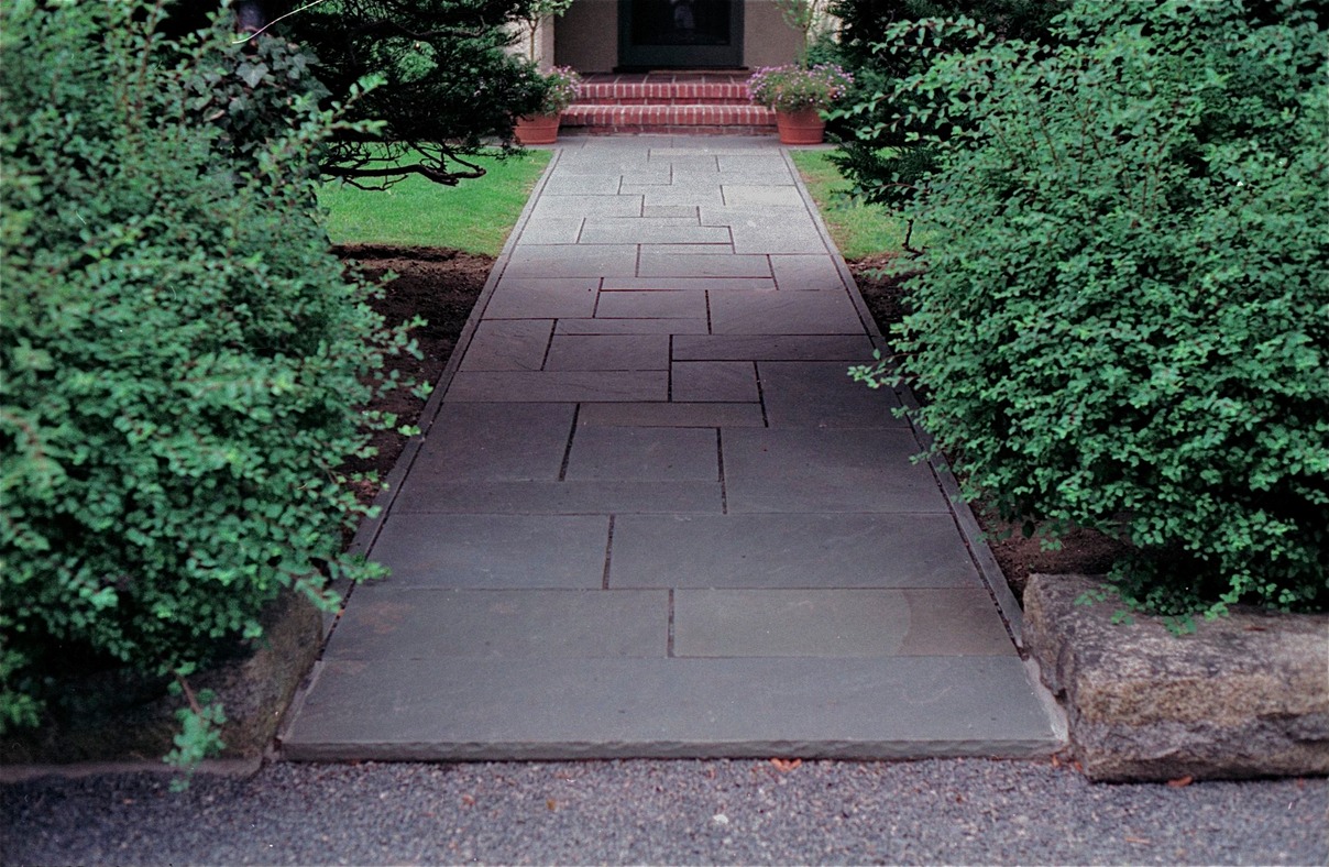 Bluestone walkway in Marblehead, MA.