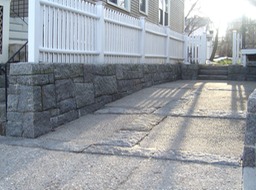 Cape Ann granite wall and driveway JPG