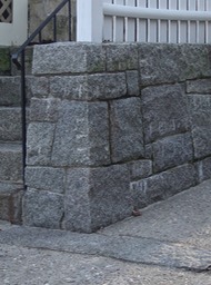 Cape Ann granite wall detail