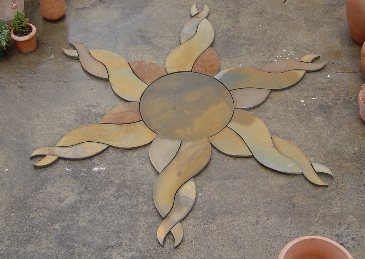 Bluestone sun design ready for installation