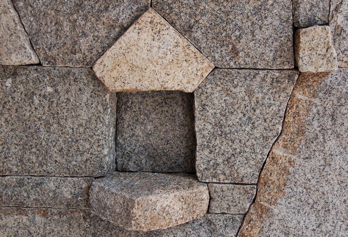 Granite fireplace detail