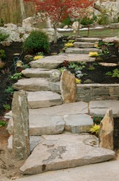 Fieldstone stairway 