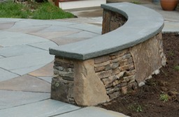 Fieldstone wall corner detail 2