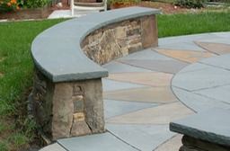 Fieldstone wall corner detail 1