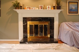 fireplace in Beverly, MA. before remodeling