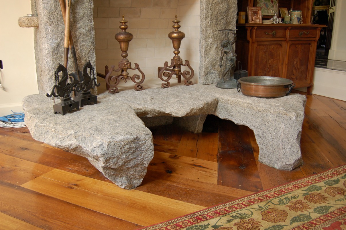 Granite fireplace hearth