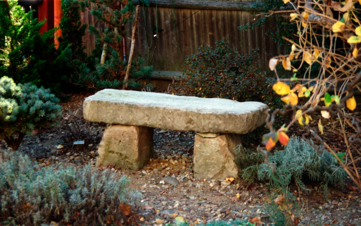 Limestone bench