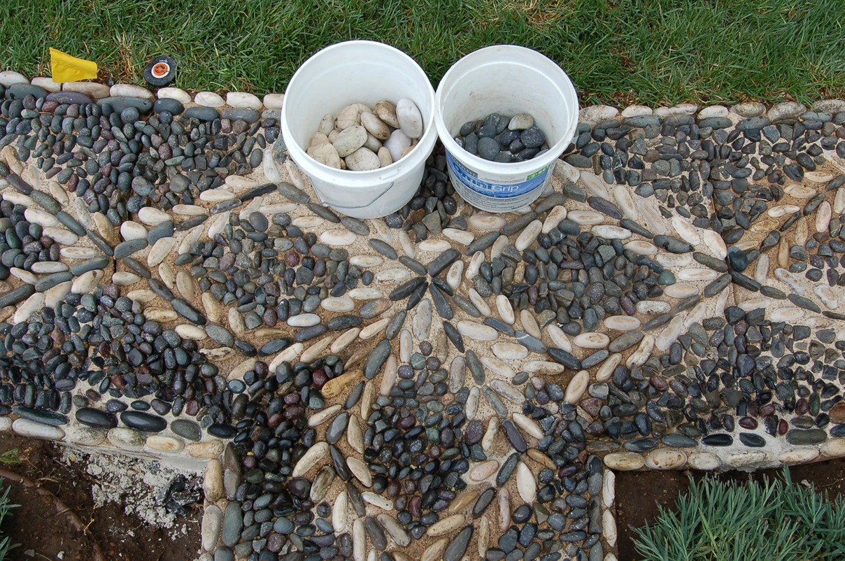 pebble mosaic path restored  - Version 2