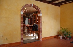 Venetian plaster mudroom